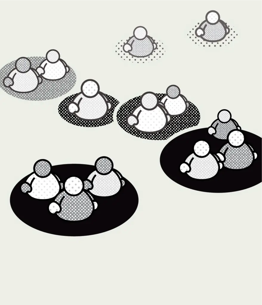 Audience being categorized via observations.